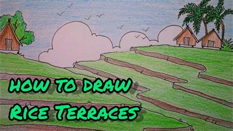 How to draw Rice Terraces .